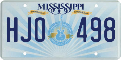 MS license plate HJO498