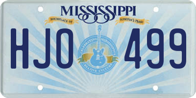 MS license plate HJO499