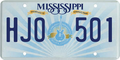 MS license plate HJO501