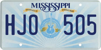 MS license plate HJO505