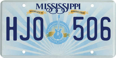 MS license plate HJO506