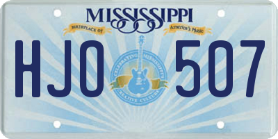 MS license plate HJO507