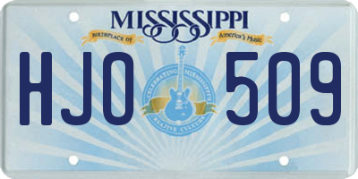 MS license plate HJO509