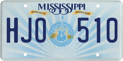 MS license plate HJO510