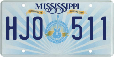 MS license plate HJO511