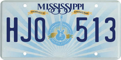 MS license plate HJO513