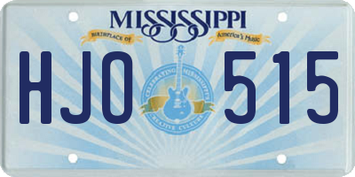 MS license plate HJO515