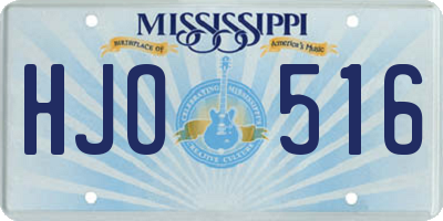 MS license plate HJO516
