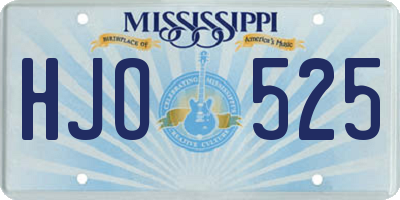 MS license plate HJO525