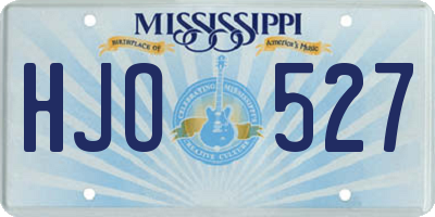 MS license plate HJO527