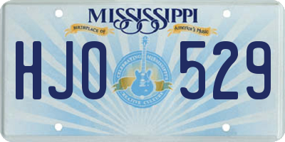 MS license plate HJO529
