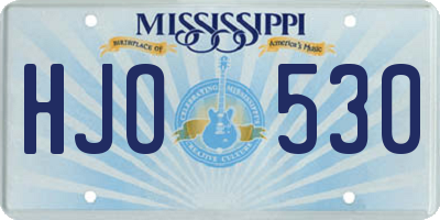 MS license plate HJO530
