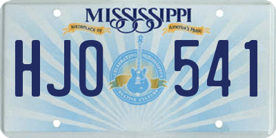 MS license plate HJO541