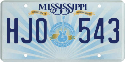 MS license plate HJO543