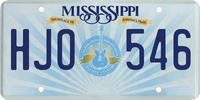 MS license plate HJO546