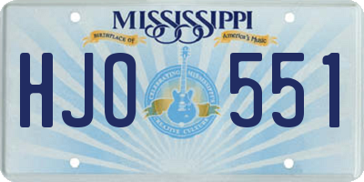 MS license plate HJO551