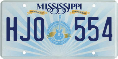 MS license plate HJO554