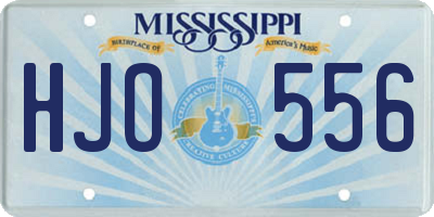 MS license plate HJO556