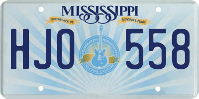 MS license plate HJO558