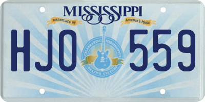 MS license plate HJO559