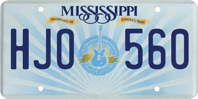 MS license plate HJO560