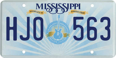 MS license plate HJO563