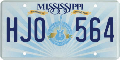MS license plate HJO564