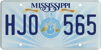 MS license plate HJO565