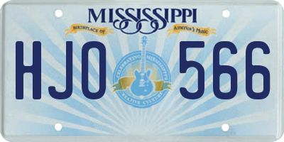 MS license plate HJO566
