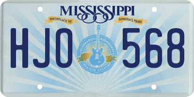 MS license plate HJO568