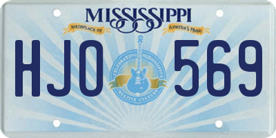 MS license plate HJO569