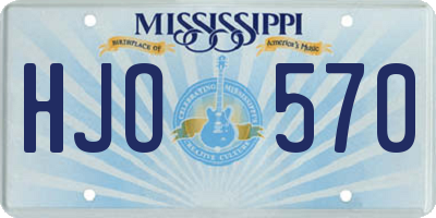 MS license plate HJO570