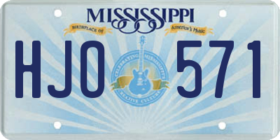 MS license plate HJO571