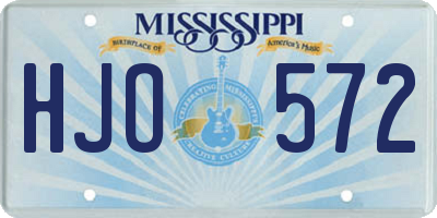 MS license plate HJO572