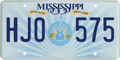 MS license plate HJO575