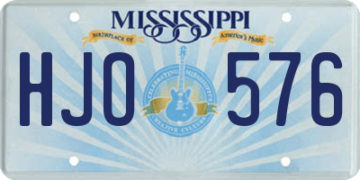 MS license plate HJO576