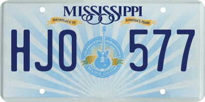 MS license plate HJO577