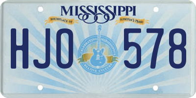 MS license plate HJO578