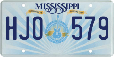 MS license plate HJO579