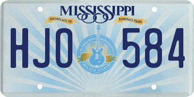 MS license plate HJO584