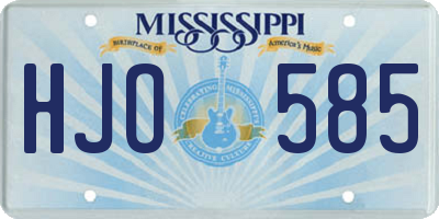 MS license plate HJO585