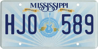 MS license plate HJO589