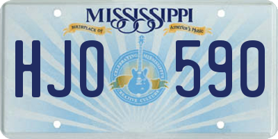 MS license plate HJO590