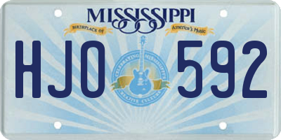 MS license plate HJO592