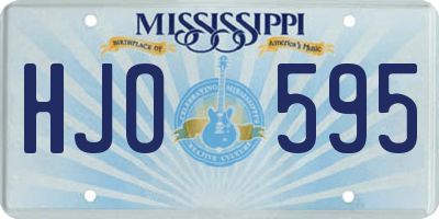 MS license plate HJO595