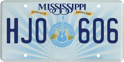 MS license plate HJO606
