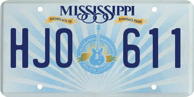 MS license plate HJO611