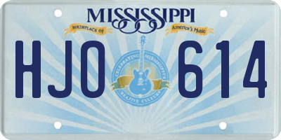 MS license plate HJO614