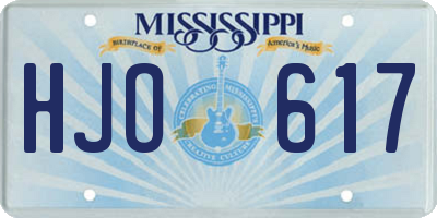 MS license plate HJO617