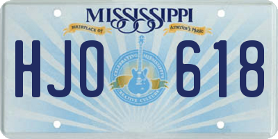 MS license plate HJO618